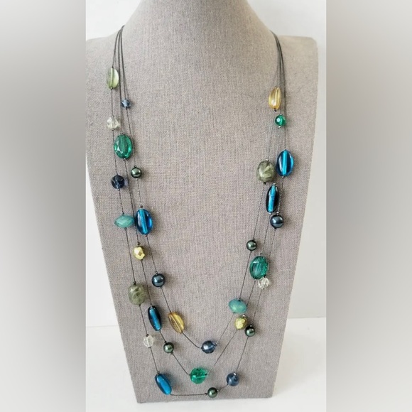☀️2for$10. Lia Sophia multi strand long necklace - Picture 3 of 8